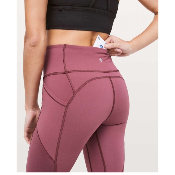 🦄Lululemon All The Right Places Crop II 23" | Misty Merlot - Picture 4 of 10